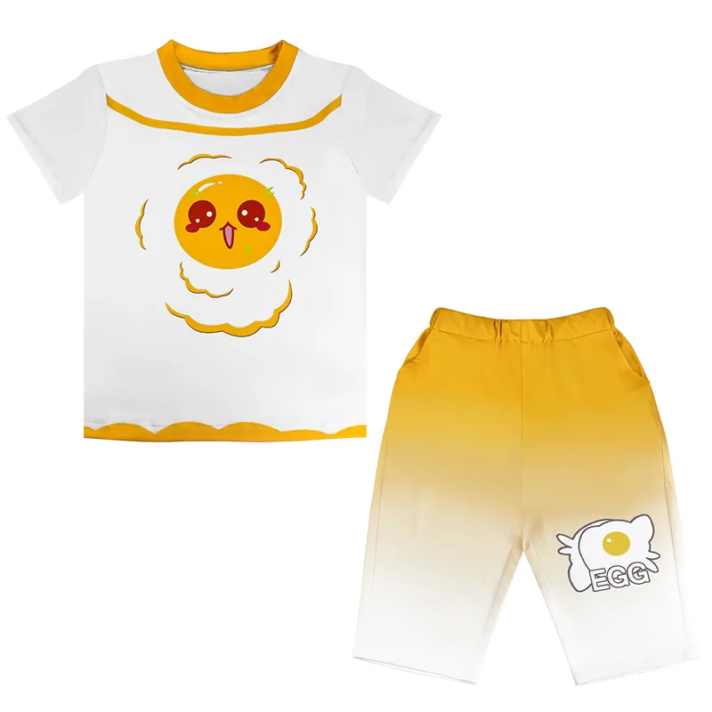 Peace Elite Candy Heart Egg Round Crew Neck Woman Pant Suit Gaming Clothes T-Shirt Game