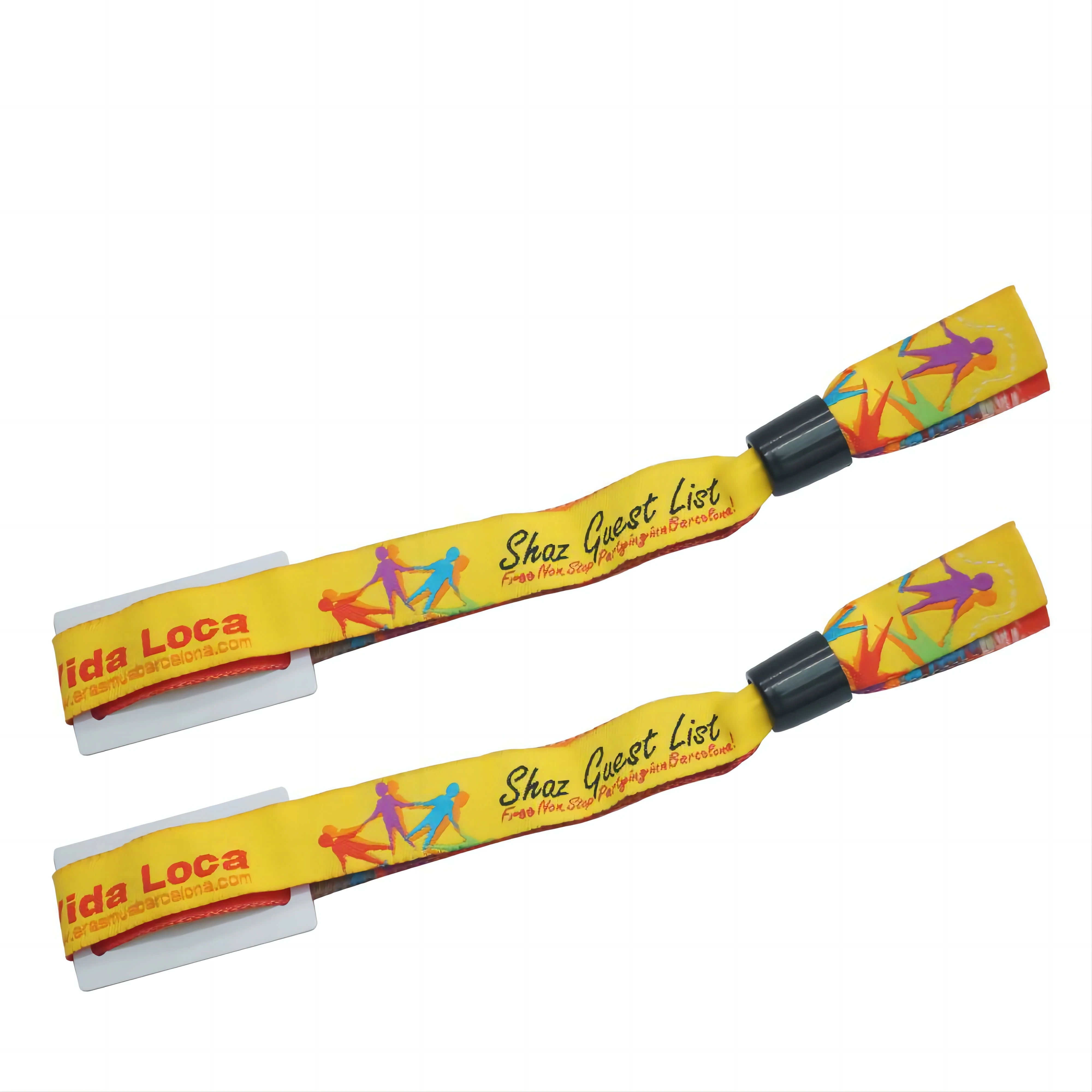 13.56mhz Custom Fabric Wristband Bracelets RFID Woven Fabric Wristband for music festival