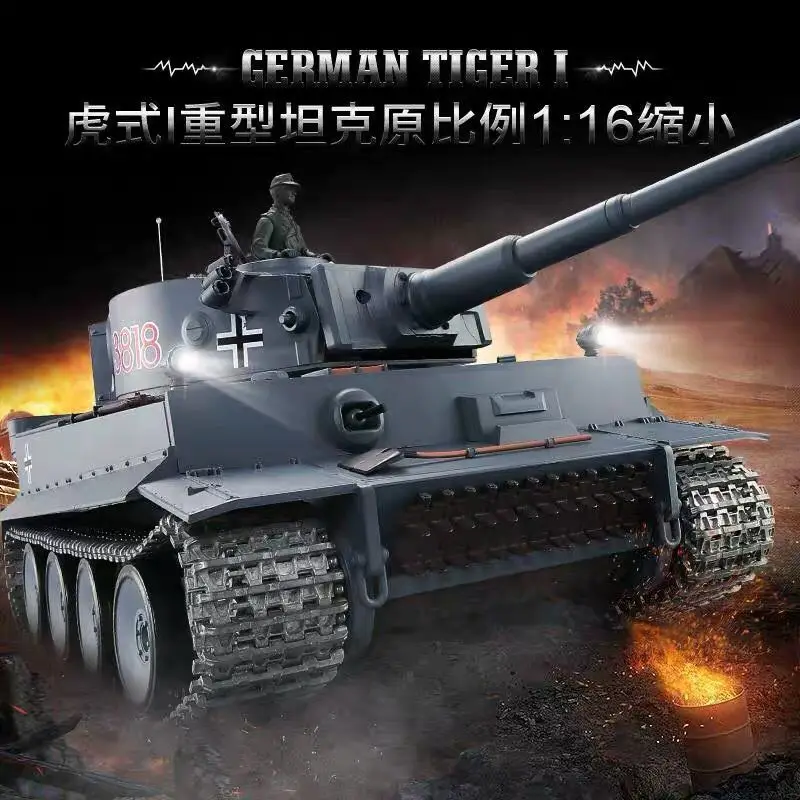 Henglong rc tiger tank 1/16 RC full metal rank tanque tigre China tumbling tank army radio control models military vehicles toy