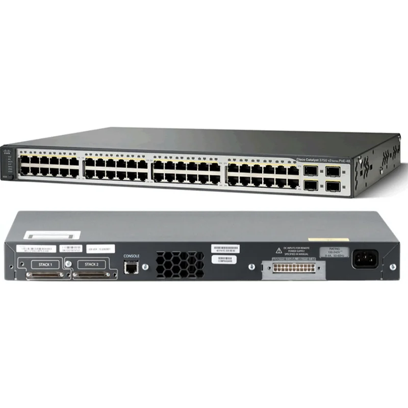 WS-C3750V2-24/48PS-S/E C3750V2 Series 100M POE Switch WS-C3750V2-24/48/TS-S/E Gigabit Switch is brand new and genuine
