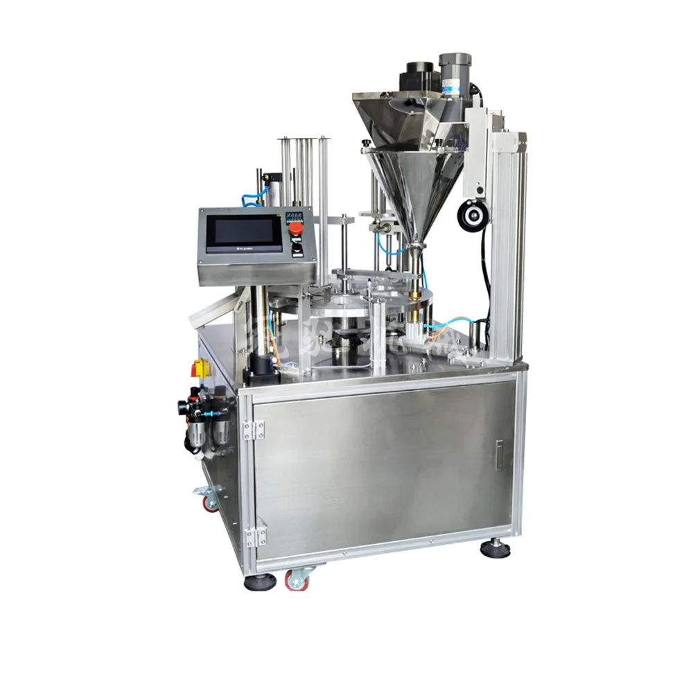 High Quality Automatic Tea Cocoa Powder Coffee Capsule Filling Sealing Machine With CE Certificated
