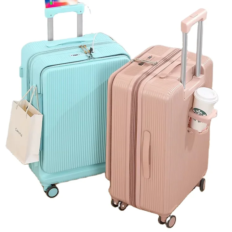 High-quality luggage multifunctional boarding box universal wheeled trolley case front port luggage