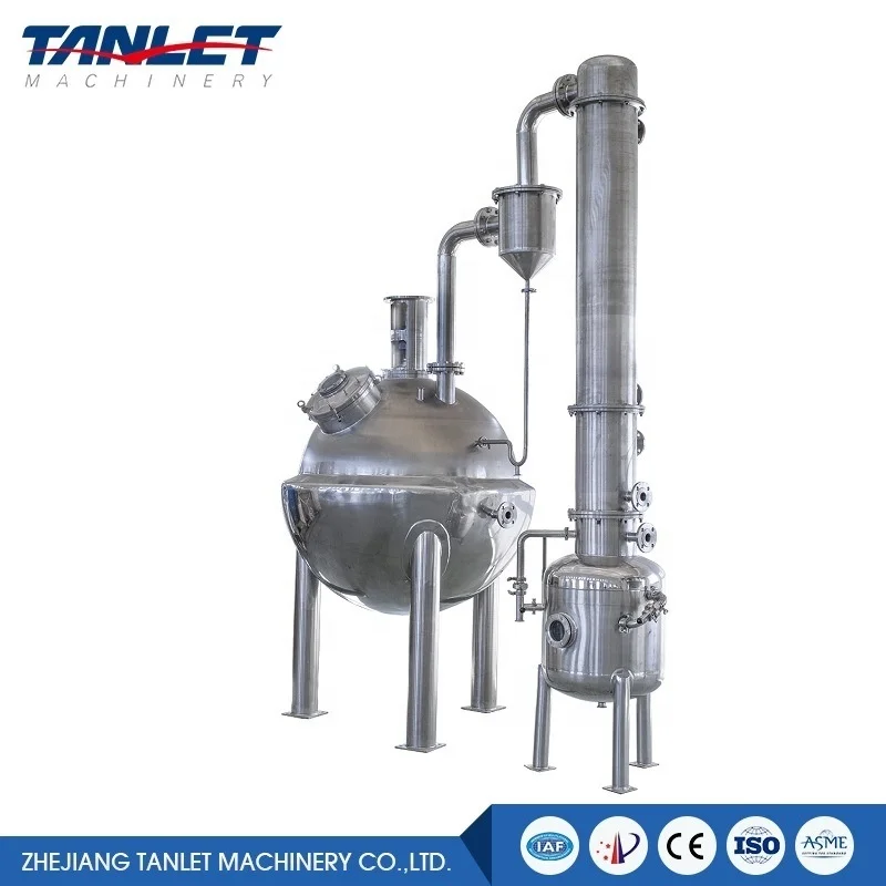 TL09 316 stainless steel chemical food herbs pharmaceutical machinery vacuum single effect evaporation concentrator