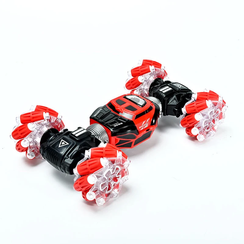 2.4GHz 4WD Watch Control Transforming Twist RC Stunt Car Toy Smart Gesture Control RC Car With Lights Music