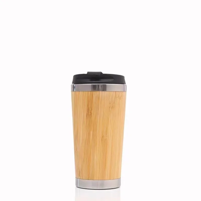 
Natural Stainless Steel bamboo water bottle Vacuum Insulated infuser bamboo thermos Wholesale 