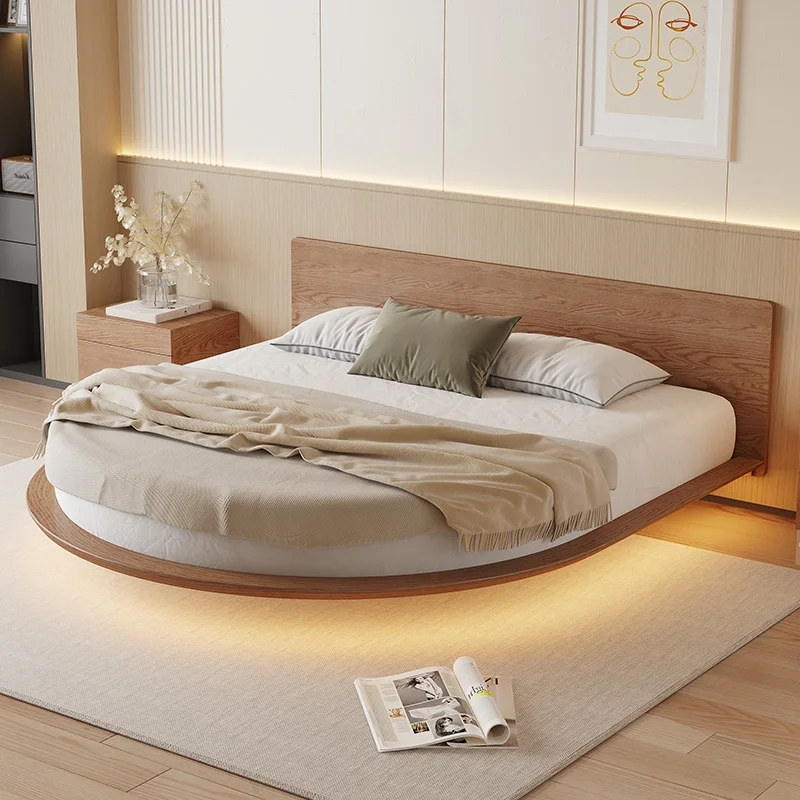 Round Bed Tatami Double Bed 2m X2m Home Hotel  Thin Suspension Couple Beds