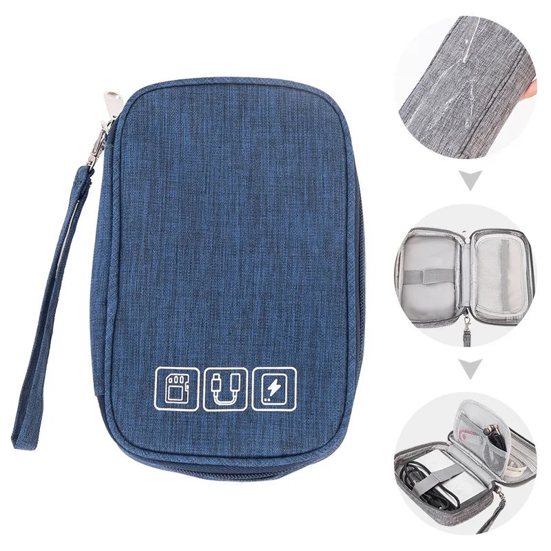 WSY Multifunctional travel digital cable storage bag lightweight waterproof travel electronic accessories organizer pouch