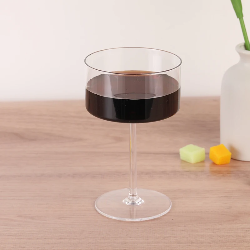 Wholesale Party Reusable Wine Glasses Customised Plastic Colorful Plastic Party Goblets Cups