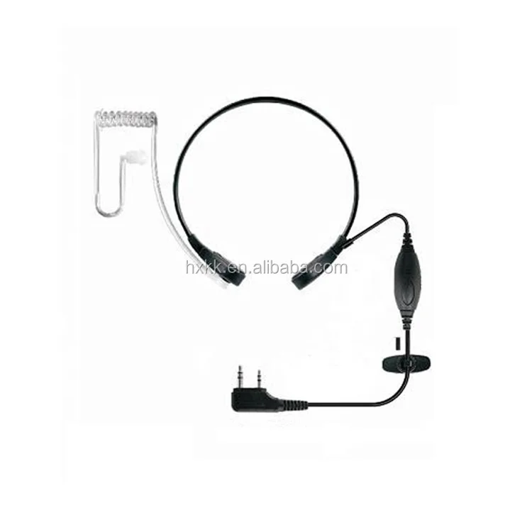 Neckband walkie talkie earpiece throat mic headset with tube earpiece finger PTT for Motorola MTP850S DGP4150 DP3400 APX series
