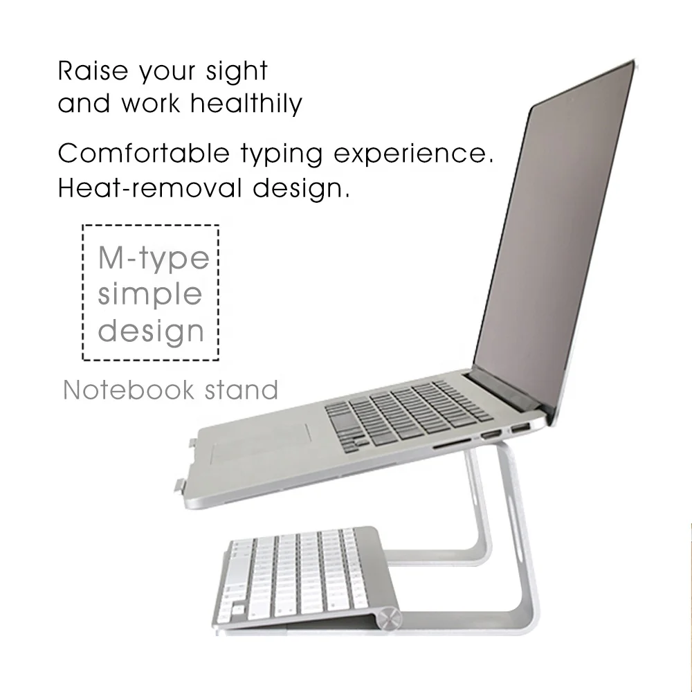 9 Colors 10 to 15.6 inches Riser Notebook Holder Stand Mount Computer Stand Ergonomic Detachable Aluminum Laptop Stand