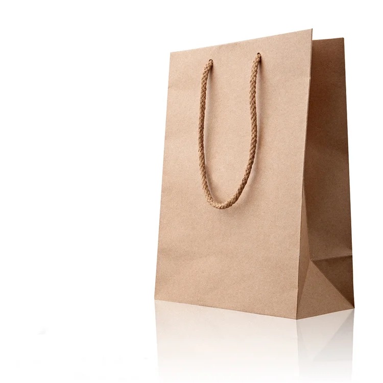 Wholesale shoe Bag with Handles for cloth Craft Retail Packaging Recycled Shopping Bag with Handle