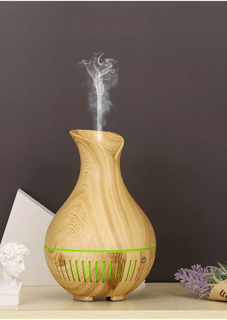USB Essential Oil Air Difuser Aroma 7 Color Leds Perfume Light Wood Grain Humidifier Aroma Diffuser