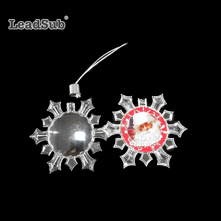 2019 Christmas Make Your Own Design Photo Printing Sublimation Christmas Ornaments Clear Plastic Balls Tree Hanging Ball