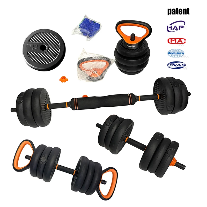 FED 6in1cement Пластиковые регулируемые гантели гири ФИТА установка, Регулируемый Вес гантелей, домашний тренажерный зал Регулируемый для гимнастического зала