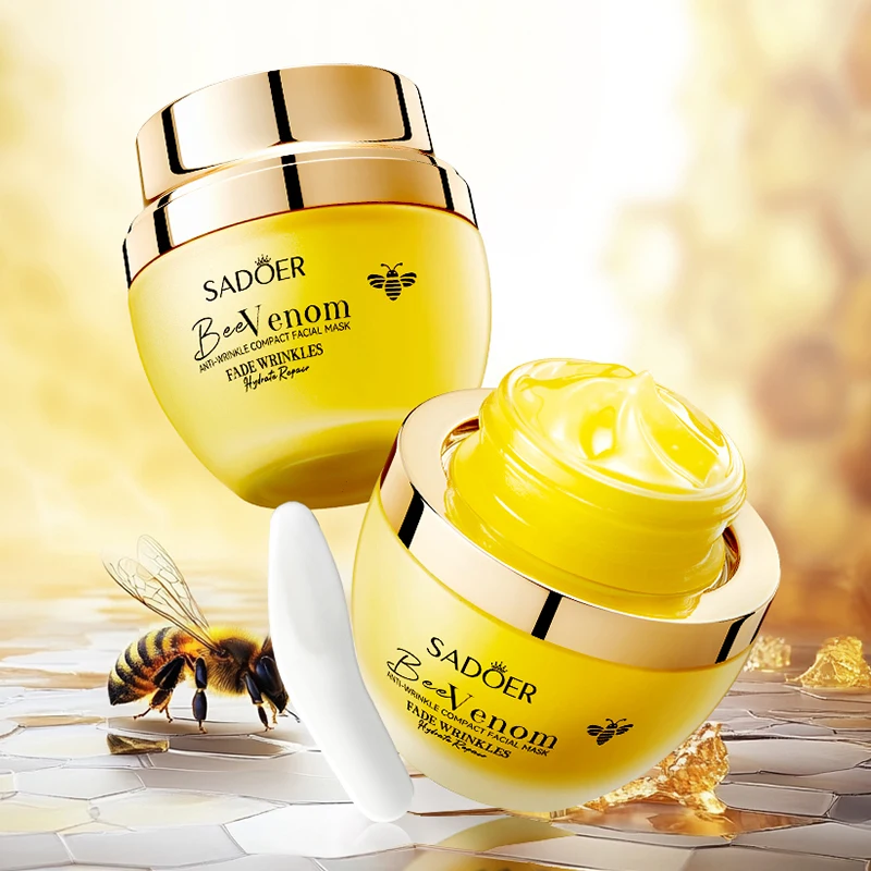 OEM SADOER Private Label Face Products Bee Venom Anti-Wrinkle Firming Mask Moisturizing Smooth Skin Moisturizer Facial Mask