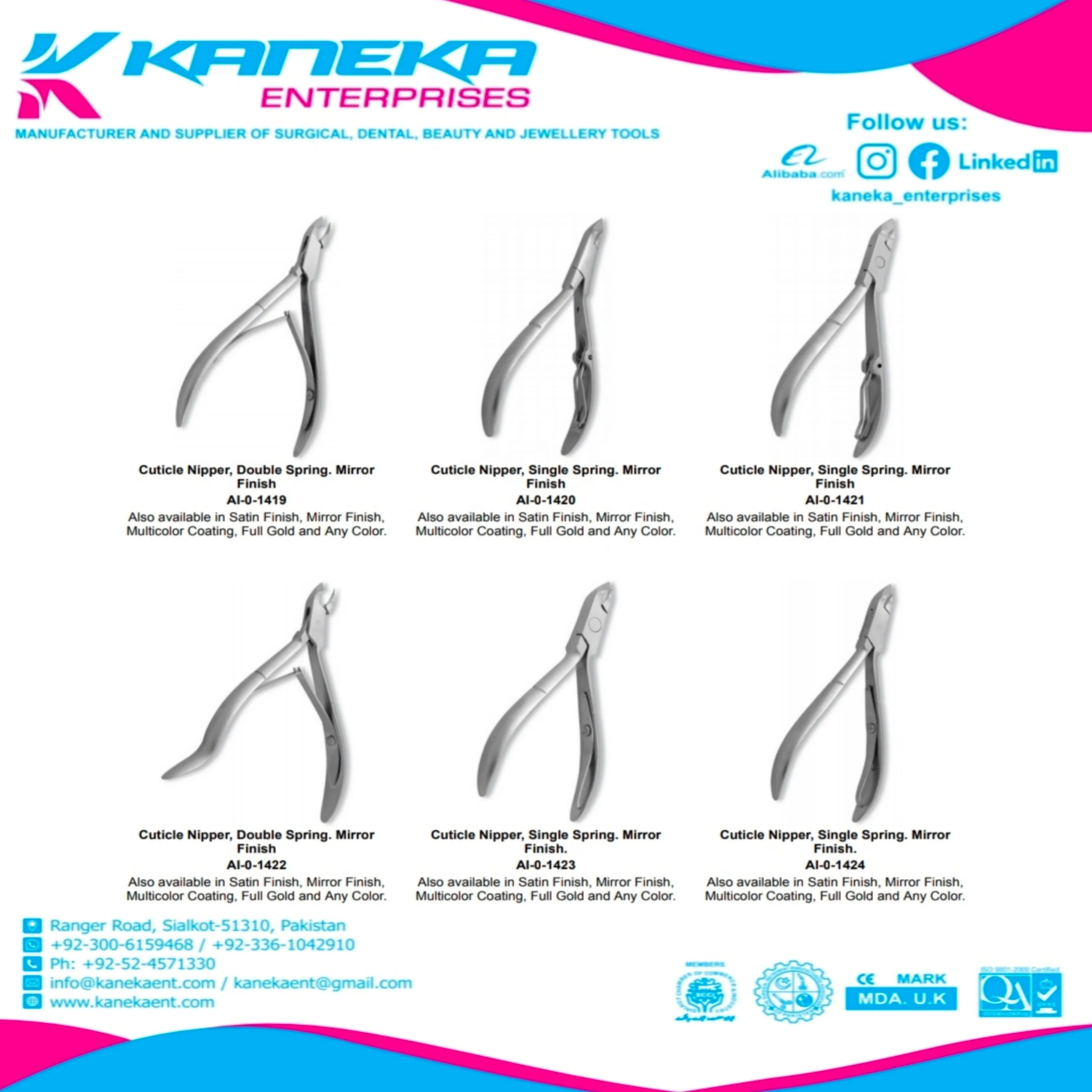 Professional Stainless Steel Toe Finger Cuticle Nipper Nail Plier Pedicure Manicure with Customized private label