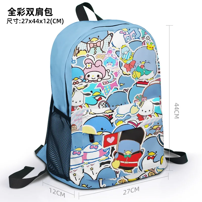 Fashion Kuromi Melody College student Teenagers Waterproof backpack Little penguin backpack