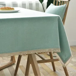 Custom lace tablecloth linen tablecloth for table decoration
