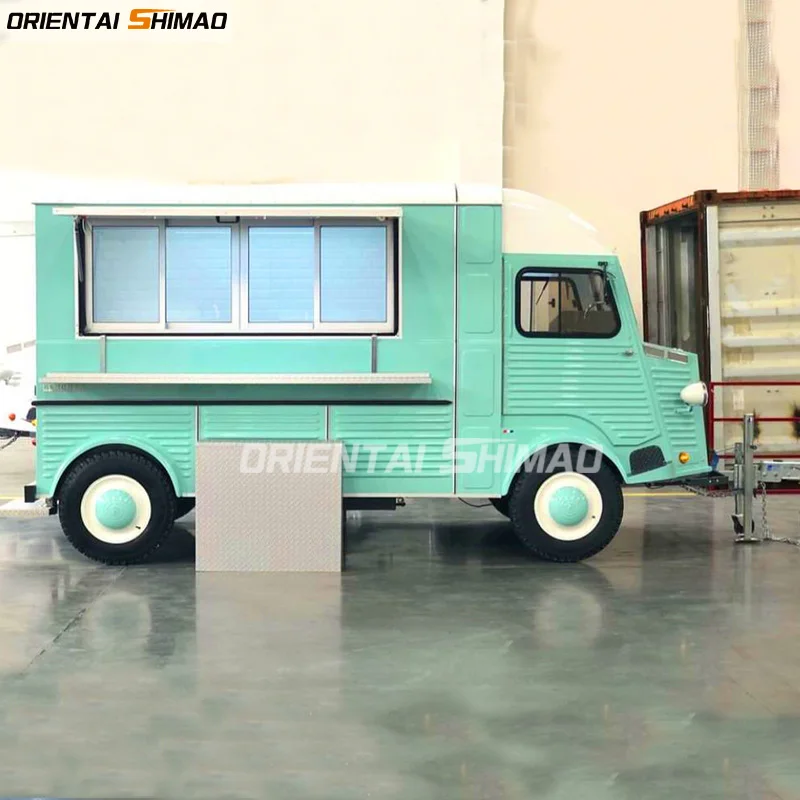Modern Design  Mobile Vending Car Electric Food Truck Retro Vintage Food Truck for Sale Deep Fryer Food Trailer