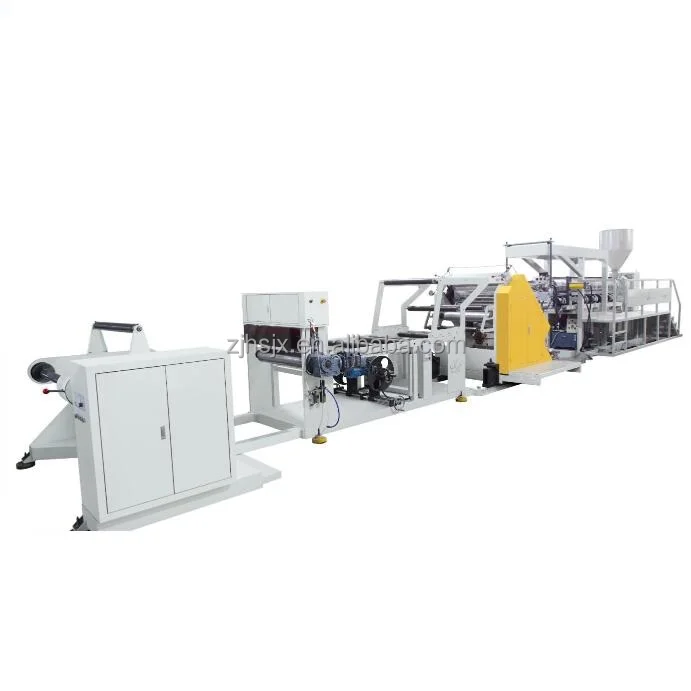 SJPC-110 single screw PE PP PVC clear plastic pp plastic thermoforming sheet making machine