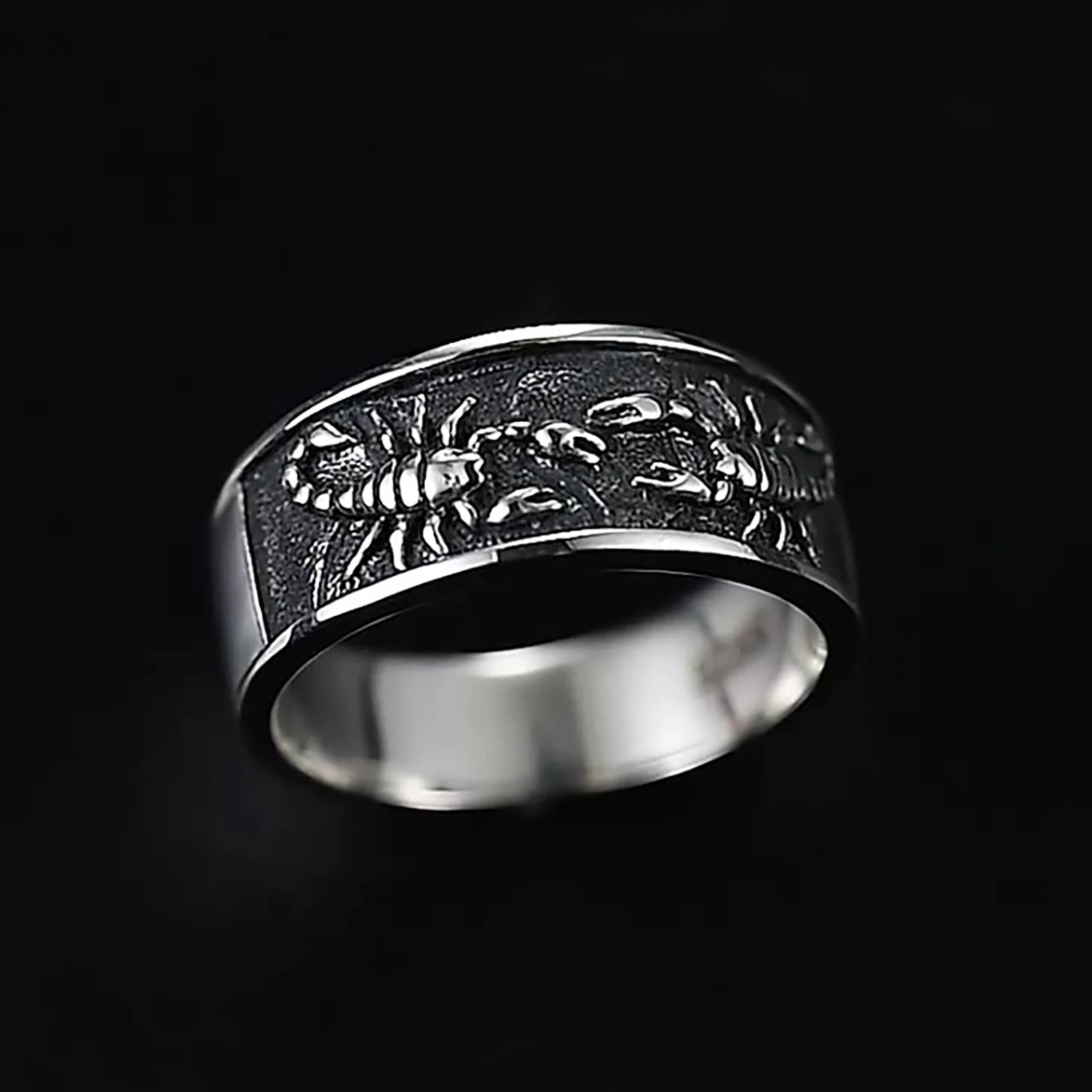2022 оптовая продажа готическое кольцо скорпиона винтажные мужские кольца с гравировкой животных