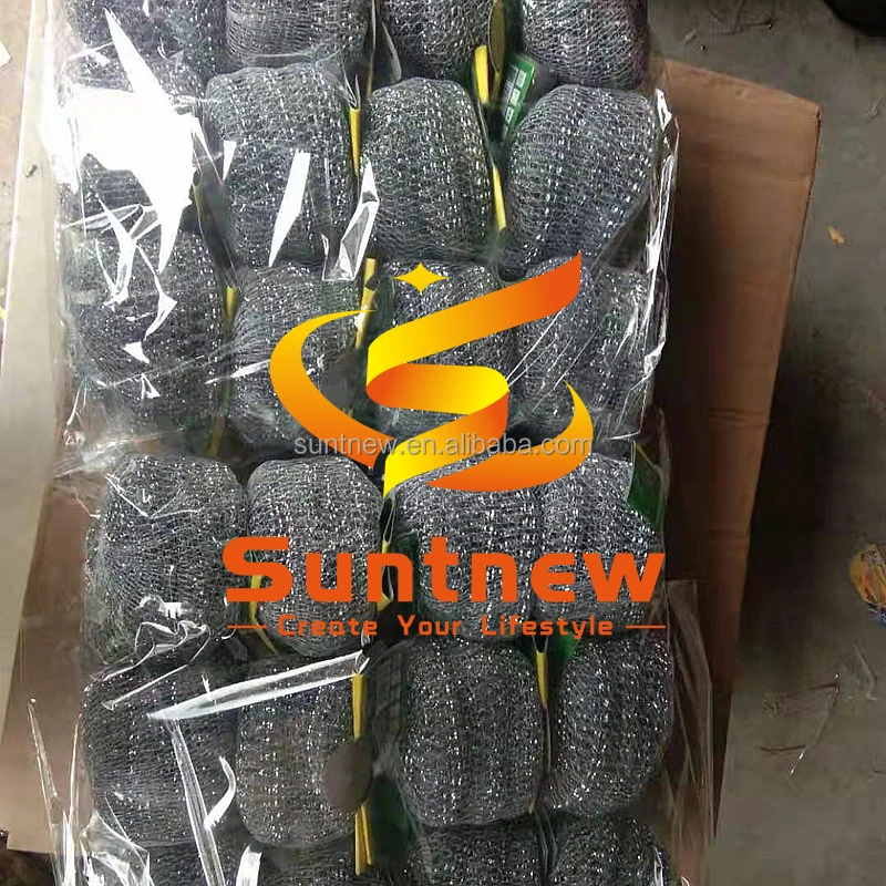 Cheap prices good quality 3pcs net mesh scourer galvanizezd scourer mesh scrub scourer