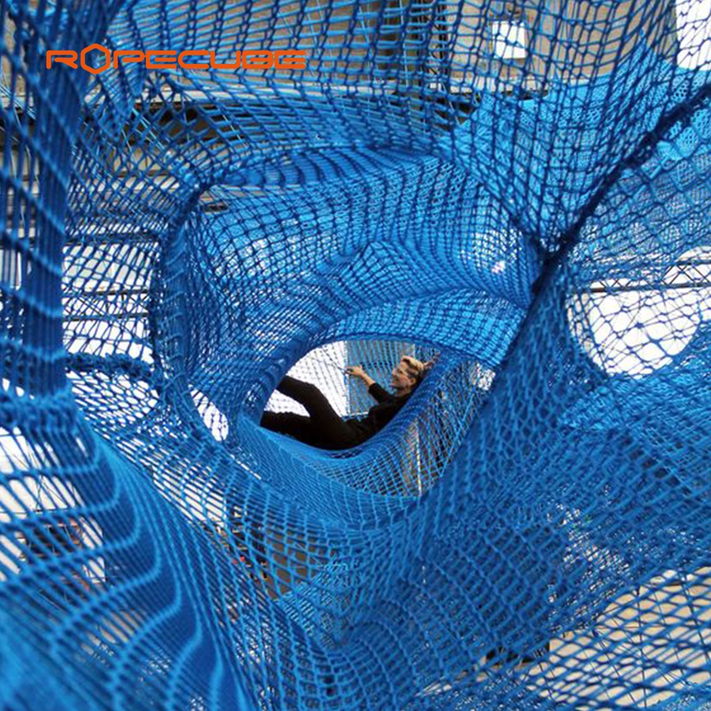 ROPECUBE Indoor Rainbow Rope Net Weaving  Creative Ant Cave Labyrinth Non-standard Interactive Unpowered Climbing Amusement Park