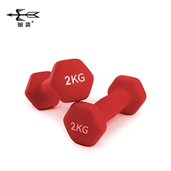 Fitness Custom Color 1kg 3kg 5kg 10kg Vinyl Dumbbell Weights Aerobic Gym Women Kid Hex Neoprene Dumbbell Set