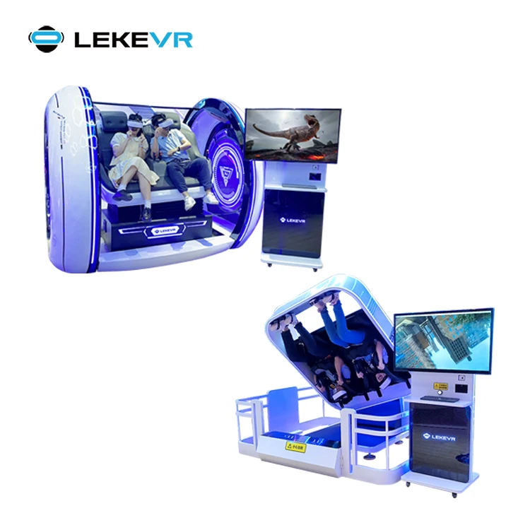 LEKE VR Center 720 Degree Views Double Seat 9D Cinema Virtual Reality Egg Chair Game Machine