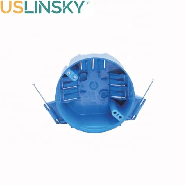 Shanghai Linsky New Work 20 Cu Inch with Two Captive Mounting Nails Six Integral Clamps Round Ceiling Box ETL Certificated