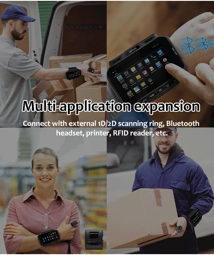 Urovo U2 Ouad-Core 2,0 ГГц Android 10 складская Логистика PDAs сбор данных носимый умный компьютер носимый наручный терминал