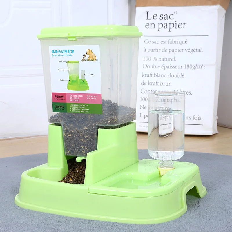Hot Sale Pet Automatic Feeder Cat Dog Bowl Double Bowl Automatic Water Pet Automatic Feeder Dog Bowl Dog Supplies
