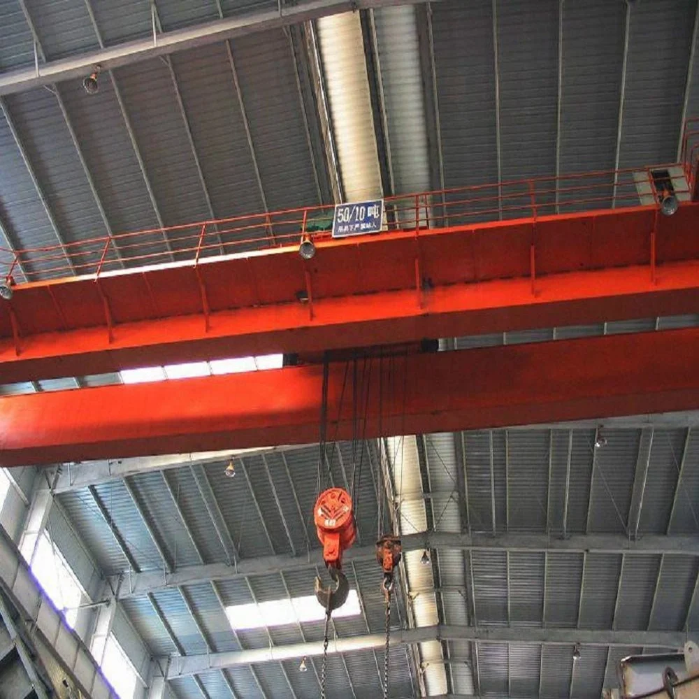 Best Quality Factory Direct Sale QD Heavy Duty 50 60 70 100 ton Double Beam Overhead Travelling Crane Trolley Winch Lifting