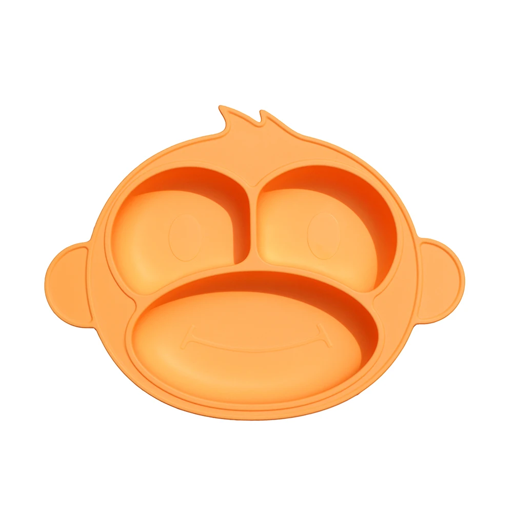 Baby Essential Baby Eat Unspill Animal Silicone Bowl Dinner Plate Feeding Set