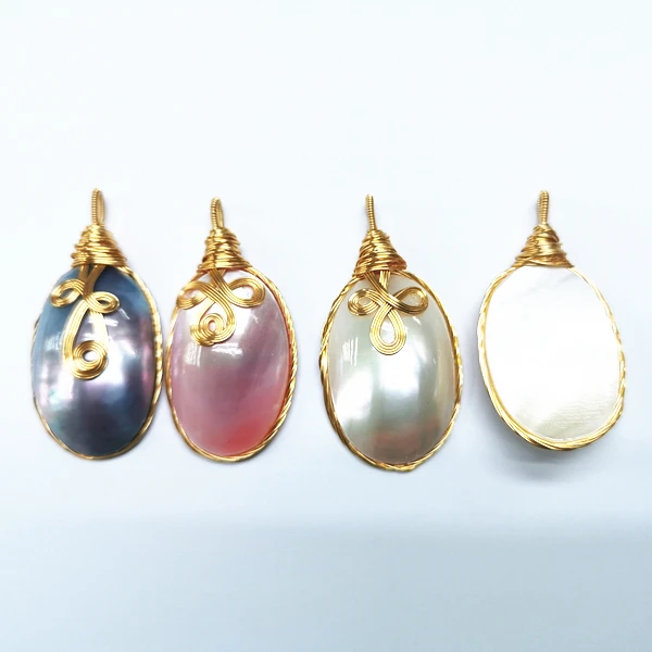 
Big Size 20-25mm AA Natural Mabe Pearl Pendant Half Round Charm Mabe South Sea Pearl Pendant 