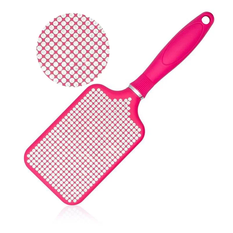 New detangling hair brush crystal paddle hair brush wholesale diamond hair brush