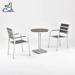 Coets  High Quality Brushed Aluminum Patio Restaurant tables and chairs Outdoor restaurant Furniture outdoor dining set