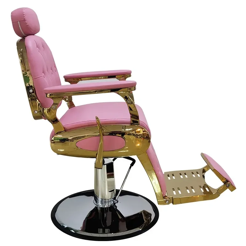 Hot sale gray barber chair can rotate 170 degree with big pump can customize color for barber shop