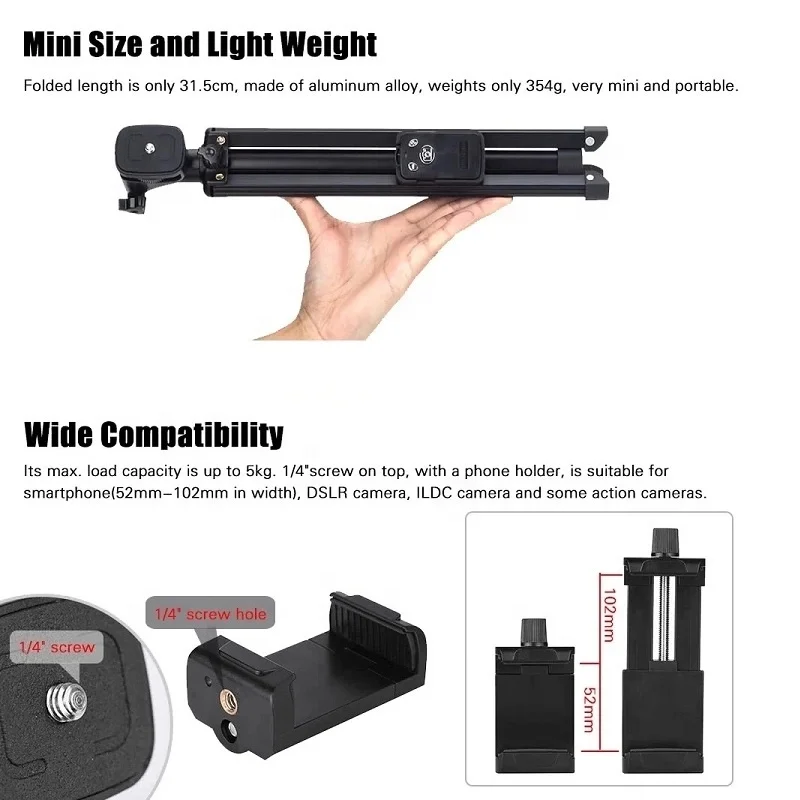 
YUNTENG 1688 Extendable 51 Inch Mobile Phone Camera Monopod Selfie Stick Tripod Stand with Wireless Remote 