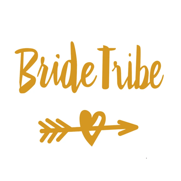 Wedding Bride Decorate Sticker Tattoo Temporary Waterproof Gold Tattoo Sticker
