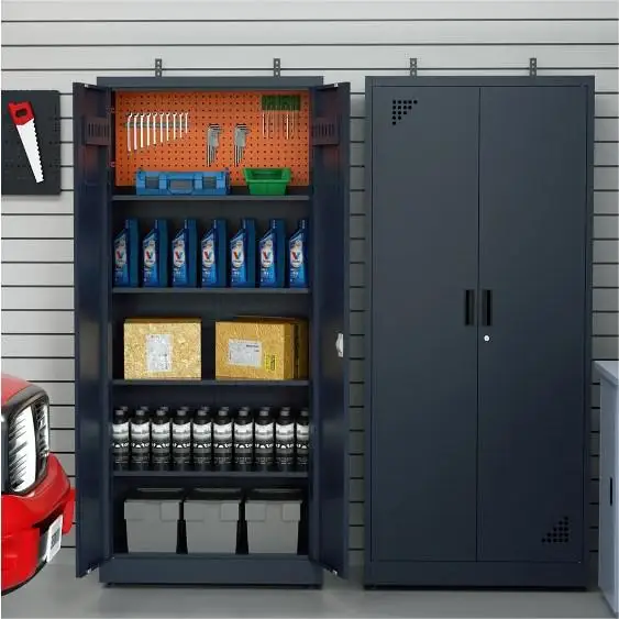 Customized Household Tool Cabinet Metal Garage Storage Cabinet Steel Garage Workshop Cabinet For Home