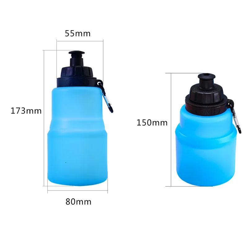 Outdoor Sports Portable Foldable Large Capacity Silicone Water Bottle