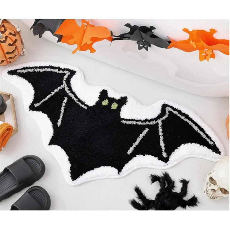 Halloween Holiday Mat Household Door Carpet Bathroom Absorbent Floor Mat Non-slip Door Tufted Halloween Rug