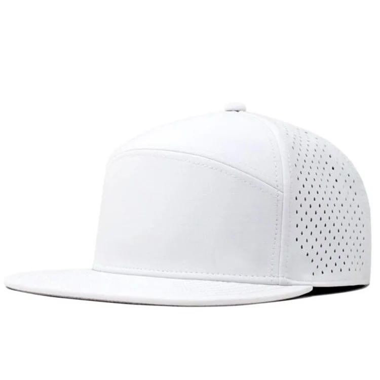 Custom Logo Blank Quick Dry Breathable Sports Running Baseball Cap 5 Panel Perforated Snapback Hat