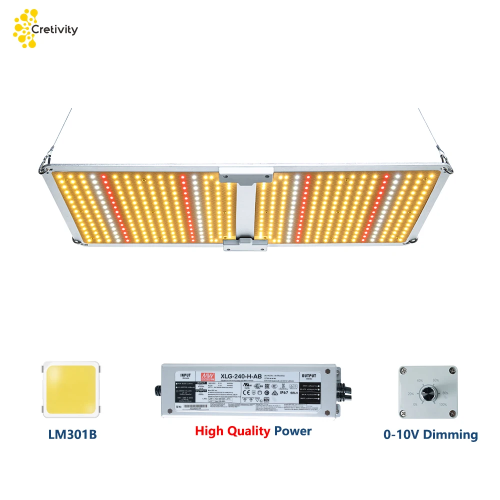 Aluminum Full Spectrum Waterproof 50000H Life 300W 240W LED Plant Grow Light Bar For Hydroponic Cultivation