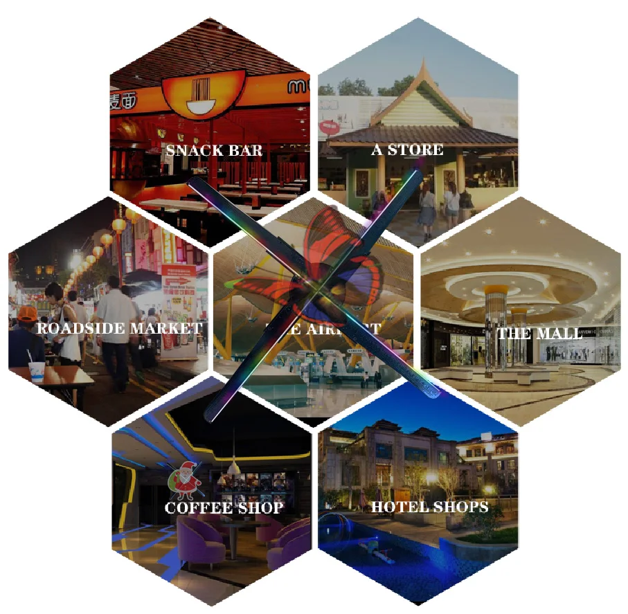 3D Hologram Fan,65cm 3D Hologram Projector Advertising Display with 700 Video Library and 574 LED fan 3d hologram projector