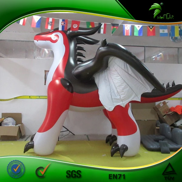 Hongyi Inflatable Red Dragon Toy Giant Inflatable Cartoon Zenith Animals with SPH