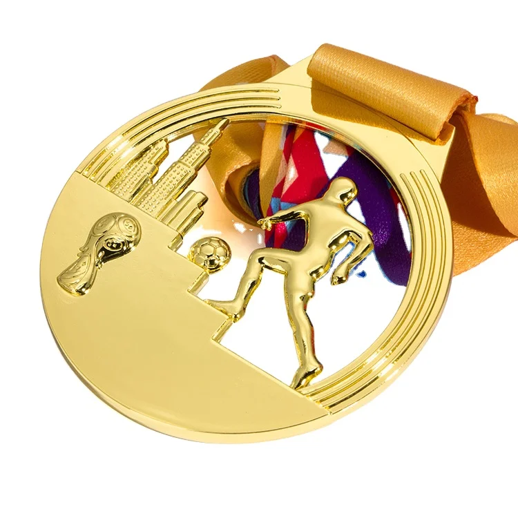 Wholesale Cheap Design Your Own Blank Zinc Alloy 3D Gold Award medals Running Custom Metal Sport Medal