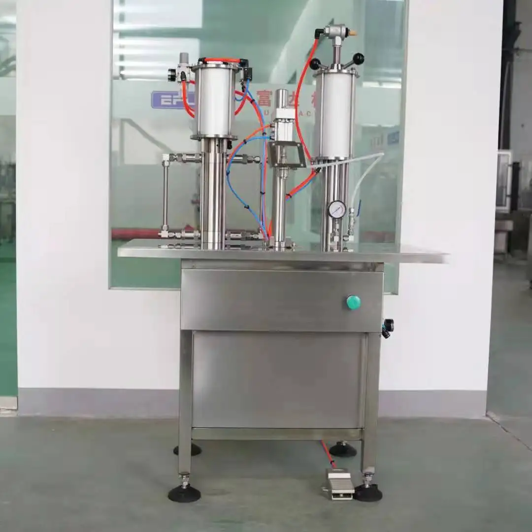 Semi-automatic Oxygen Gas Fresh Air spray paint cans aerosol filling machine