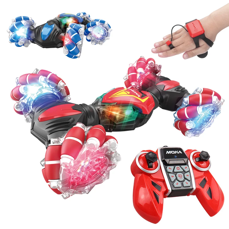 Hand gesture sensing remote control rc stunt 360 degrees rotational car